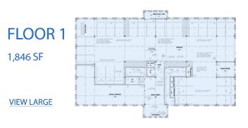 A floor plan of the building with the number 1.