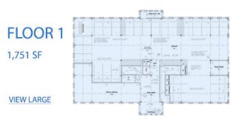 A floor plan of the building with the number 1.