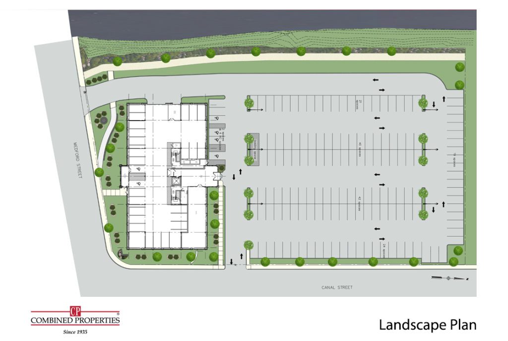 A parking lot with lots of cars and trees.