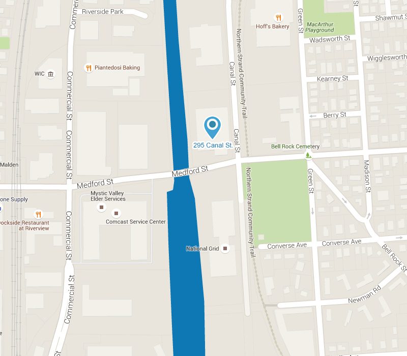 A map of the city with a blue line on it