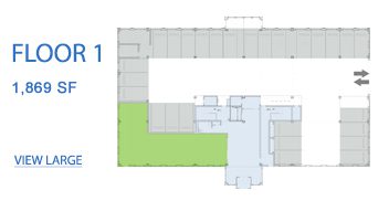 A floor plan of the building with the number 1.