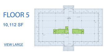 A floor plan of the building with two green squares.